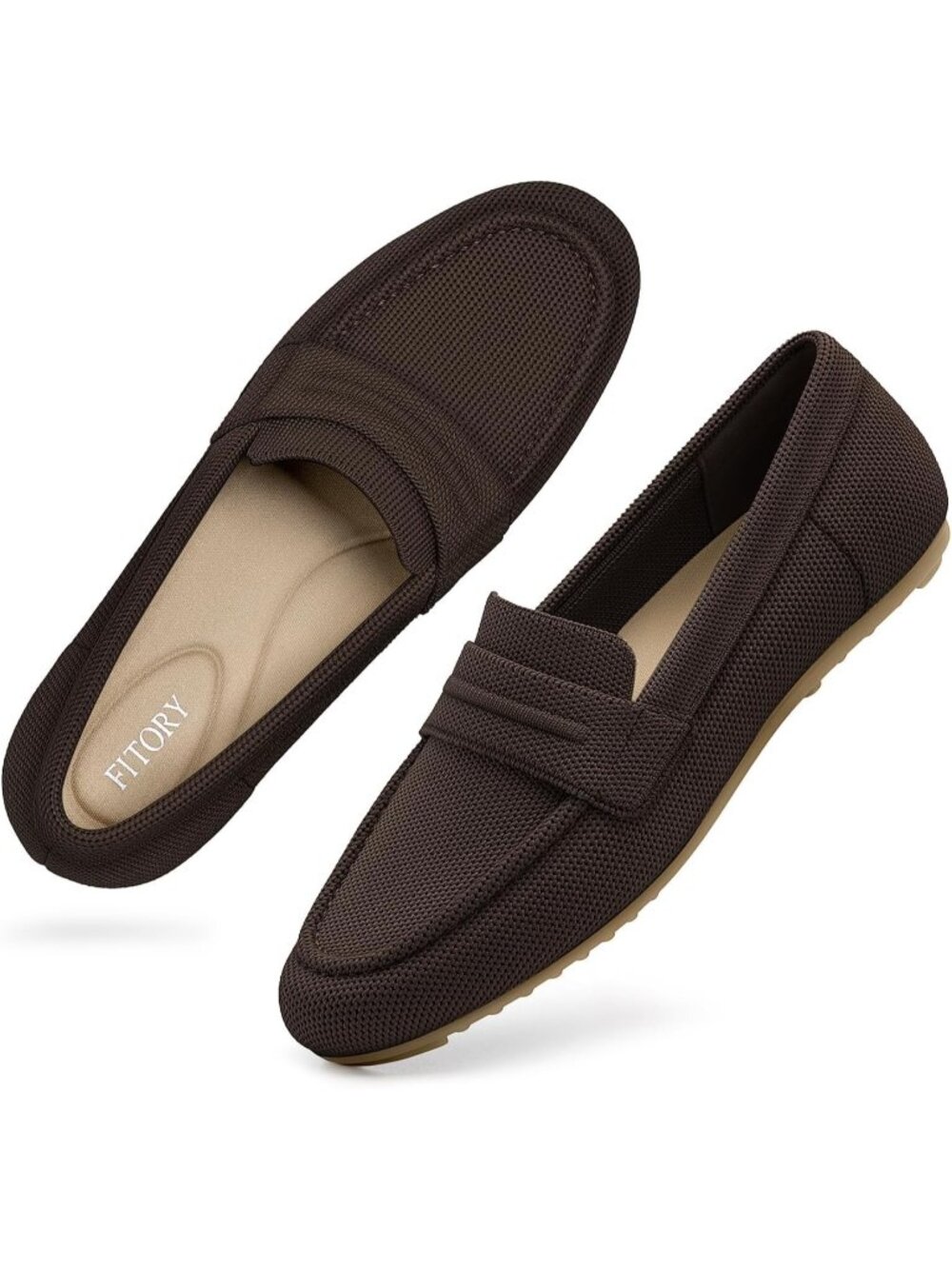🆕Women's Chocolate Business Casual Loafers Slip On Dressy Work Driving Flats